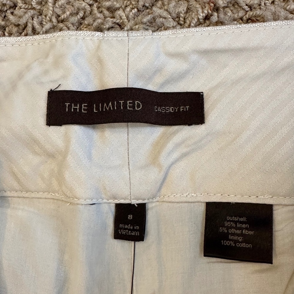 The Limited Cassidy Fit Beige Shimmer Pants - 8R Lined - Picture 13 of 16